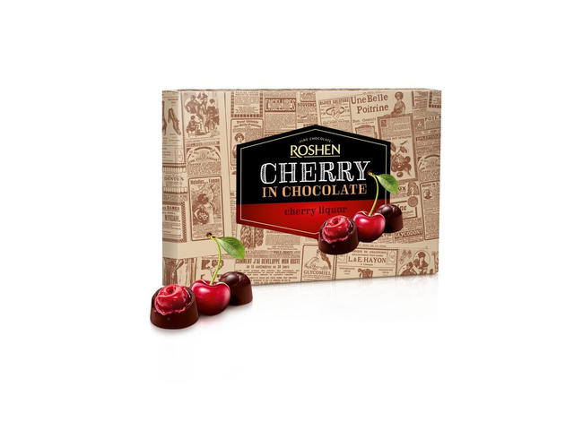 ROSHEN CHERRY DARK PRALINE 155GR LICHIOR/VISINE INTREGI