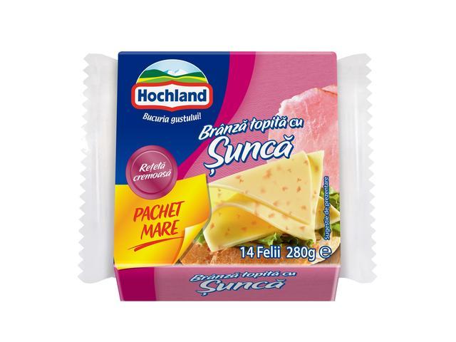 Branza topita felii cu sunca Hochland 280g