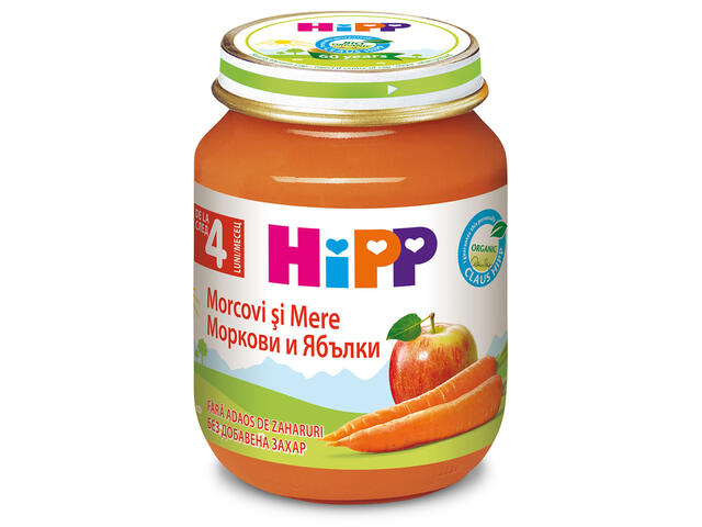 Piure cu morcovi si mere Hipp 125 g