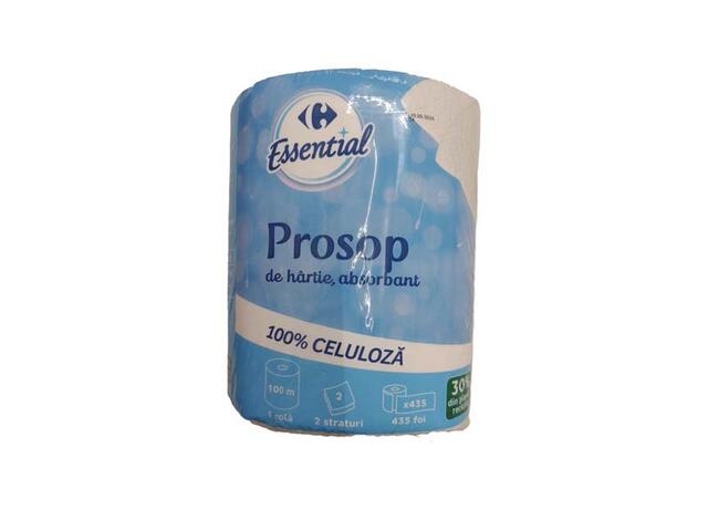 Prosop hartie Carrefour monorola 100 m, 2 straturi