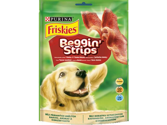 Hrana complementara-bacon-caini adulti Purina Friskies Beggin Strips 120