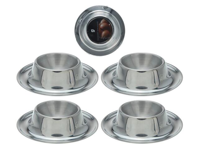 Set 4 cupe pentru oua Excellent Houseware, 8.5 cm, Argintiu