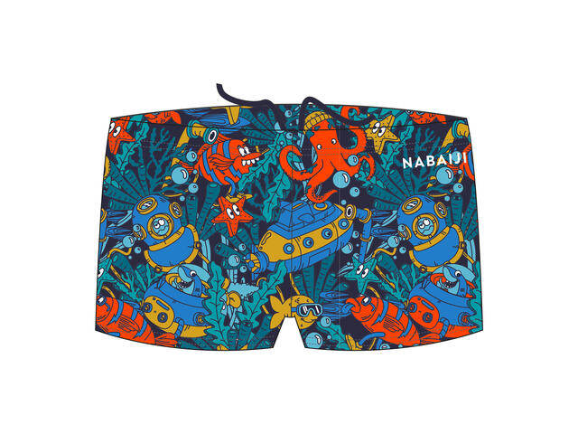 Boxeri de înot 500 Fitib Albastru Băieți - 113-122cm 5-6A