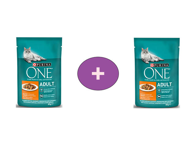 Purina One Adult cu pui si fasole verde, 85g, al 2 lea la -30%