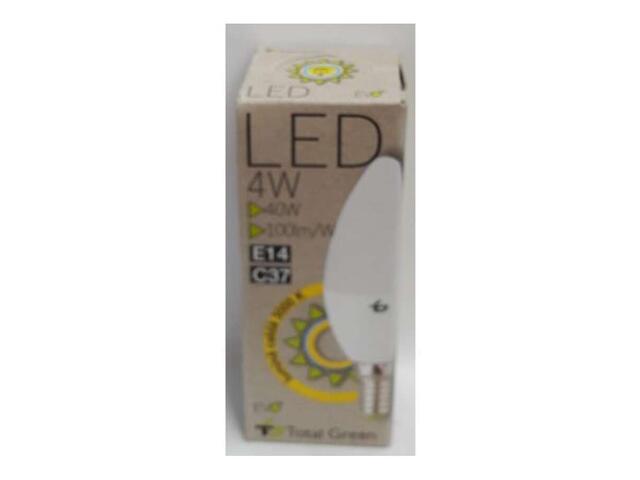 Bec LED EVO LUM C37 Total Green, 4W, soclu E14, 3000 K