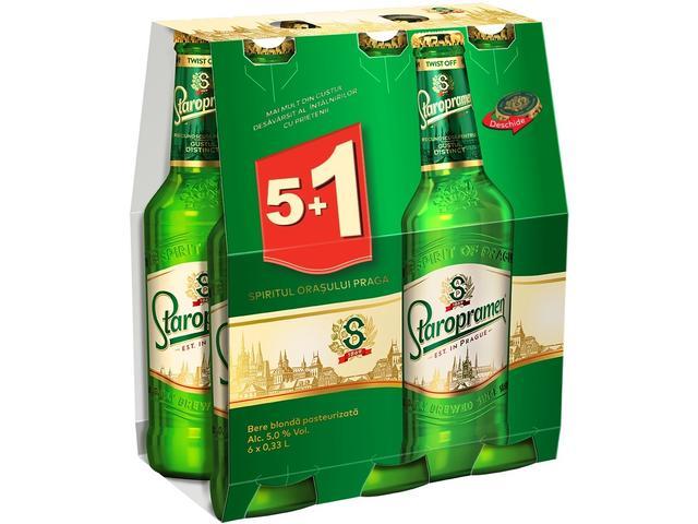 Staropramen Bere sticla 6X0.33L (5+1)