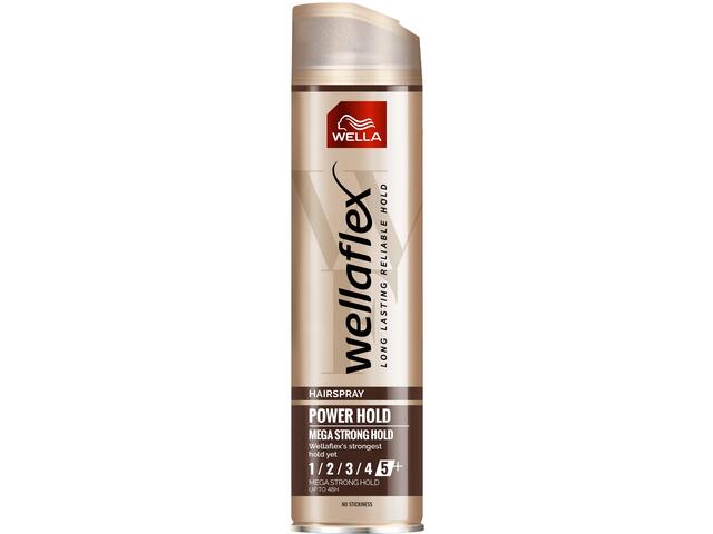 Fixativ pentru par Wellaflex Mega cu fixare puternica, Fixare: 5+/5, 250 ML