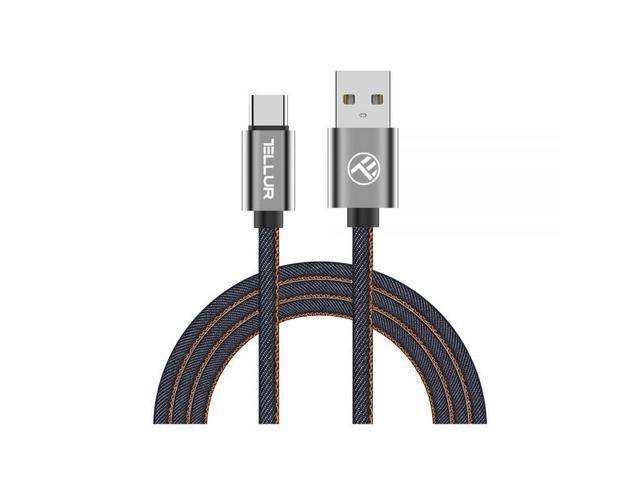 Cablu USB Type-C Tellur TLL155381, 1m, Denim, Albastru