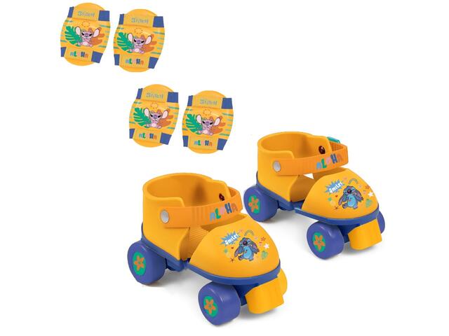 Set patine cu rotile si protectii, Disney Stitch, Marime 22-29