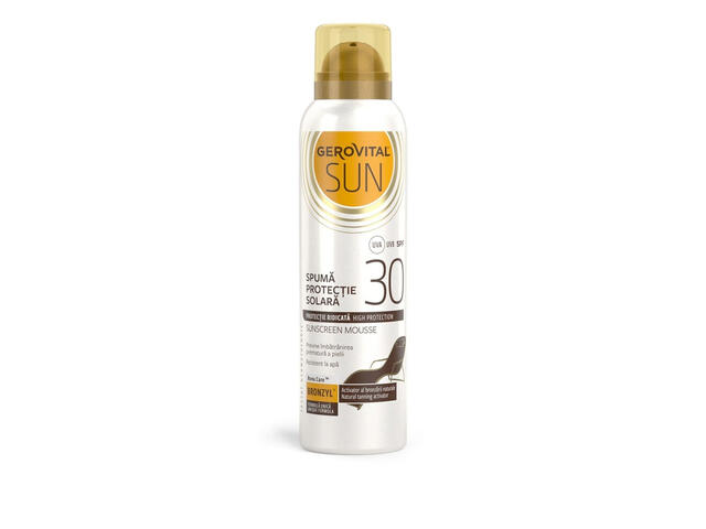 Spuma protectie solara Gerovital Sun SPF30, 150ml