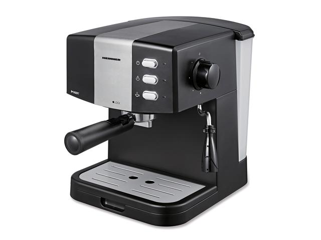 Espressor manual Heinner HEM-850BKSL 850W  15 bar  1.5L Negru/Argintiu