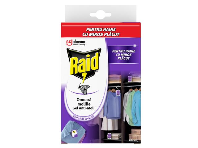 Raid Gel Anti-Molii Multipack Leventica (Antimolii gel) 4+2 gratis ( 6 buc)