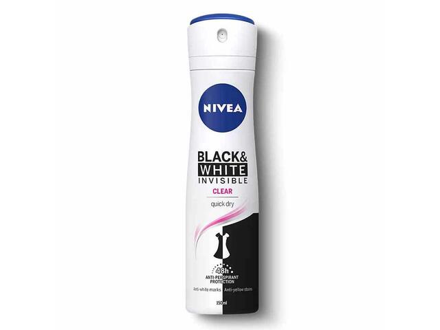 Deodorant Black & White Invisible Clear spray Nivea, 150ml