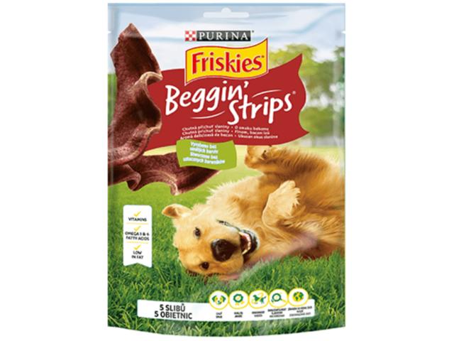 Recompense pentru caini Friskies Beggin'Strips 120g