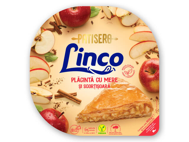 Placinta la tava cu mere si scortisoara 800g Linco Patisero