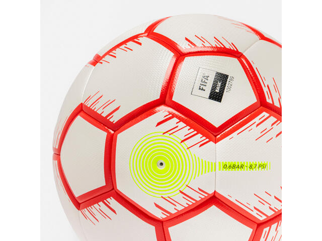 Minge de futsal hibridă mărimea 4, roșu și alb