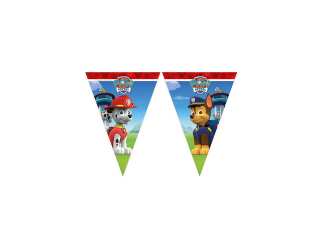 Banner decorativ Procos, cu 9 stegulete Patrula Catelusilor, petrecere copii, 230 cm