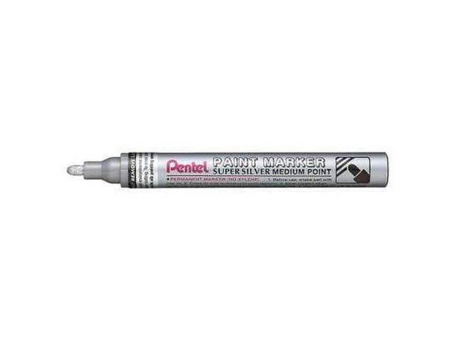 Marker perm. Pentel, cu vopsea, 2.5mm, argintiu