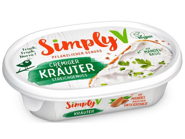 Simply V produs tartinabil cu migdale si verdeata 150g