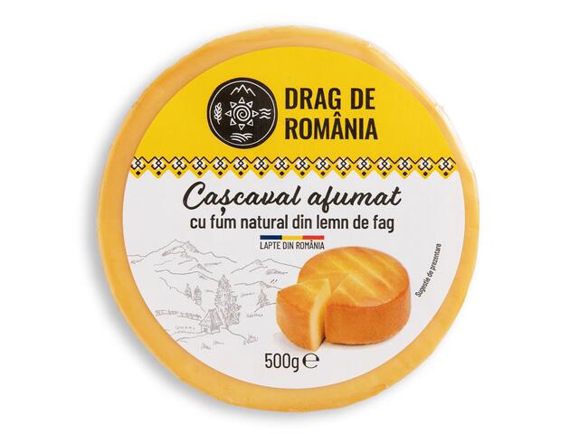 Cascaval afumat Drag de Romania 500g