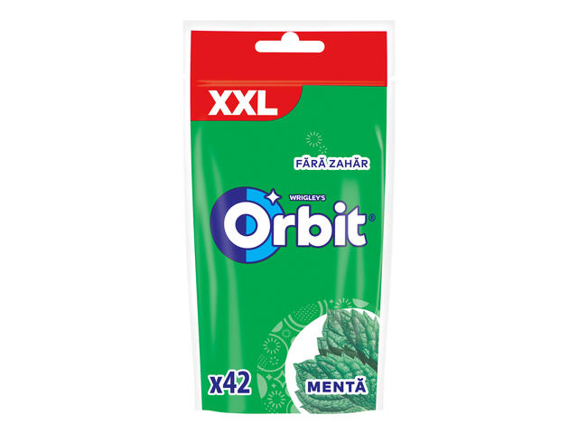 Orbit Spearmint guma de mestecat fara zahar cu indulcitori si aroma de menta 58g