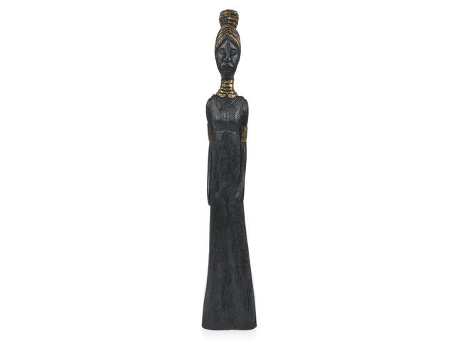 Figurina AFRICAN LADY II L.11 l.8 H.63 negru