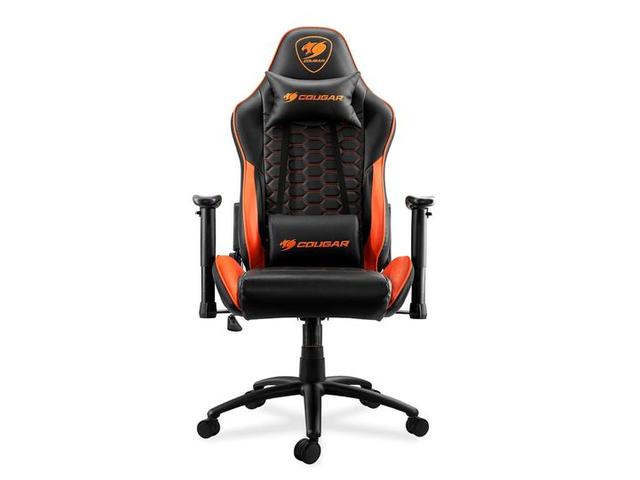 Scaun Gaming Cougar Outrider, Piele, Cadru metalic (Negru/Portocaliu)