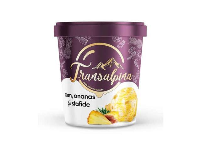 Transalpina Inghetata cu rom, stafide si ananas 500g