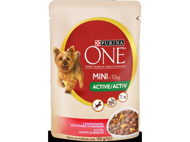 Hrana umeda cu vita pentru caini 100 g Purina One