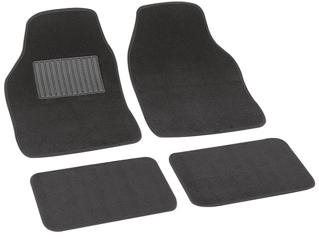 Set 4 covorase auto textile Bottari, Negru