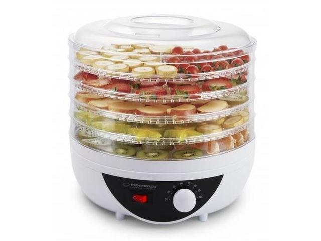 Deshidrator fructe Esperanza EKD002 Chanterelles, 250W, 5 nivele (Alb)