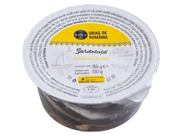 Sardeluta marinata in ulei 165 g Drag de Romania