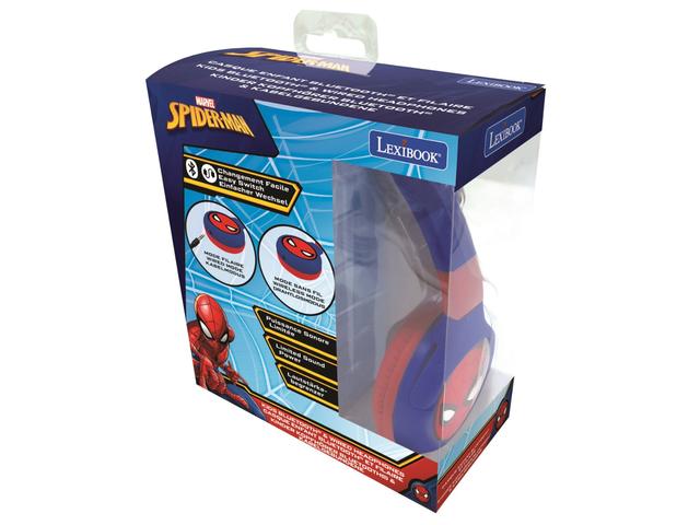 Casti pliabile cu fir si bluetooth, Lexibook, Spiderman
