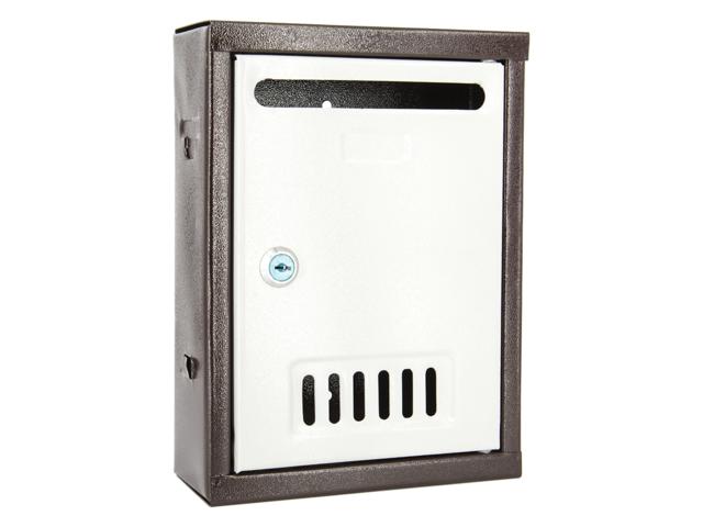 Cutie postala interior, otel, gri si maro, 2 chei, 195 x 260 x 76 mm