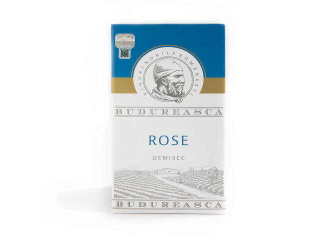 Vin Budureasca rose demisec bag in box 2l