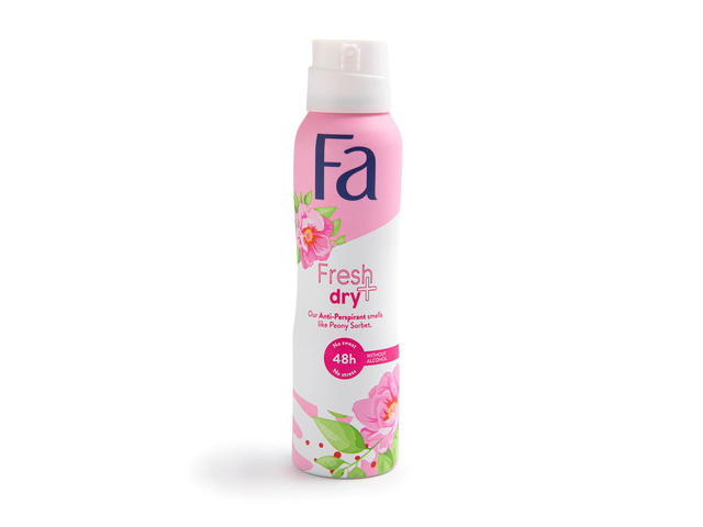 Deodorant Spray Antiperspirant Fa Fresh&Dry Bujori, Vegan, 150ML