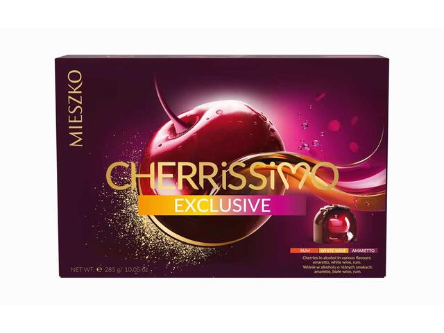 CHERRISSIMO EXCLUSIVE CHOCOLATES -Praline cu cirese in lichior , rum si amaretto 285g