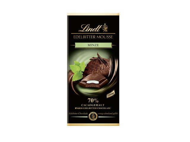 Lindt Tableta Ciocolata Neagra Cu Menta 150G