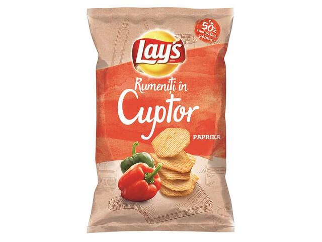 Lays Baked Paprika chipsuri din cartofi rumenite in cuptor cu gust de ardei copt 125 g