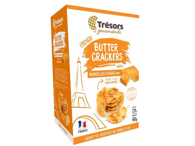 Tresors Gourmet -Crackers Cu Unt Si Branza Maroilles - 60G