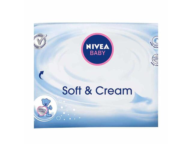 Servetele umede Nivea Baby Soft and Cream, 63 bucati