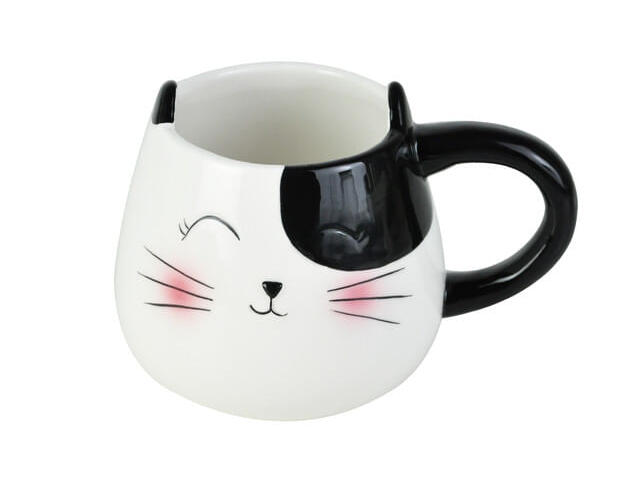Cana din portelan Actuel, forma pisica, 420 ml