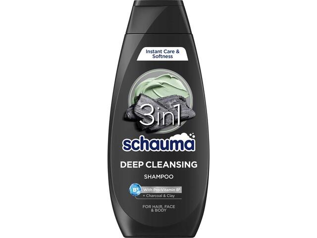 Sampon Men 3 In 1 Carbune 400Ml Schauma 400Ml