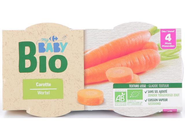 Piure cu morcov Carrefour My Baby Bio  2x120g