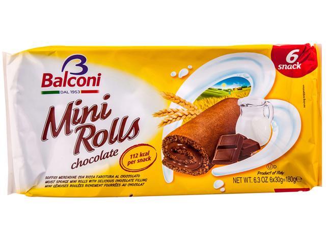 Mini rulouri cu ciocolata Balconi 180 g