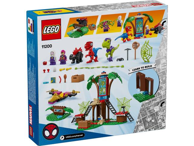 LEGO® Spidey - Infruntarea dintre dinozaurii Spidey si Gobby la casa-sediu din copac (11200)