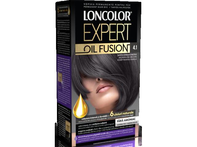 Vopsea de par Loncolor Expert Oil Fusion 4.1 Saten Cenusiu Mediu 100 ML