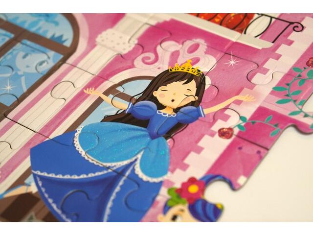 Puzzle cu glitter, Mimorello, Printese Fabuloase, 118 piese