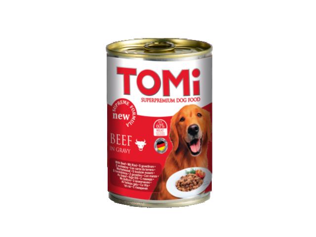 Hrana umeda pentru caini Tomi cu vita 400g