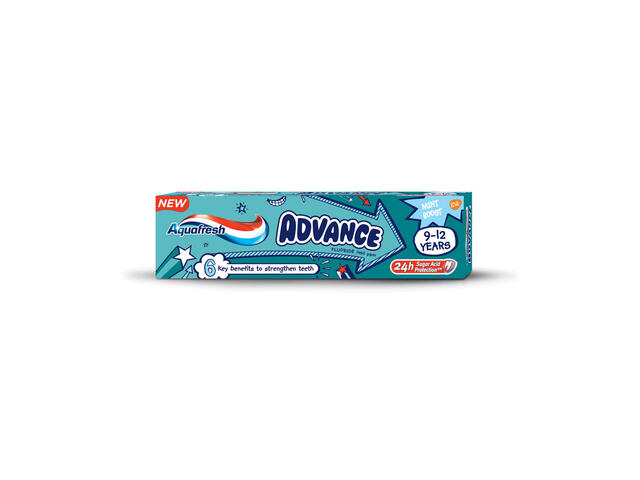 Pasta de dinti Aquafresh Advanced, pentru copii 9-12 ani, 75 ml